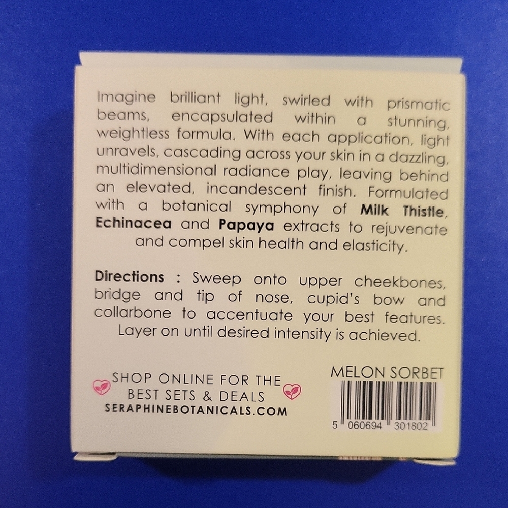 Seraphine Botanicals First Light Superfine Ultra Beaming Highlighter-Melon Sorbe - Picture 6 of 10
